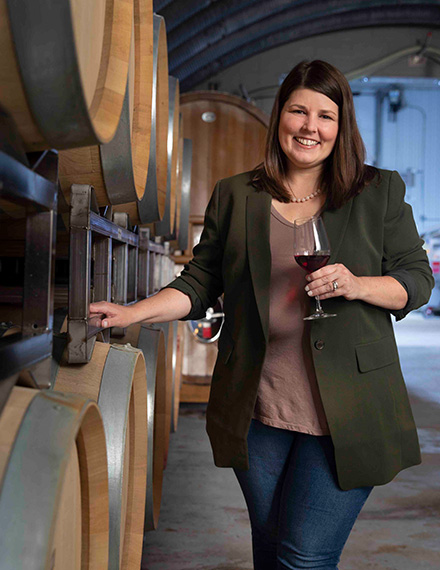 Vice President of Marketing Sarah Anderson loves the rich history and hard work that is Oliver Winery.